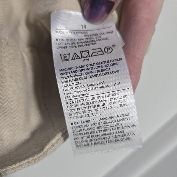NWT Banana Republic Beige Linen Crop Top - Picture 4 of 4
